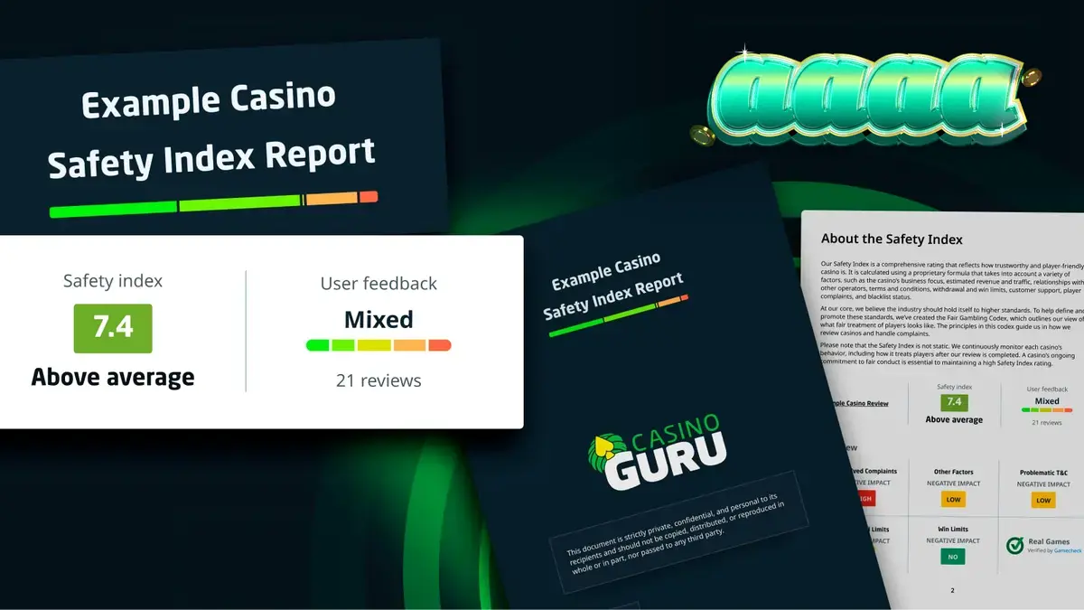 Isang digital interface na nagpapakita ng safety metrics at analytics para sa mga online casino.