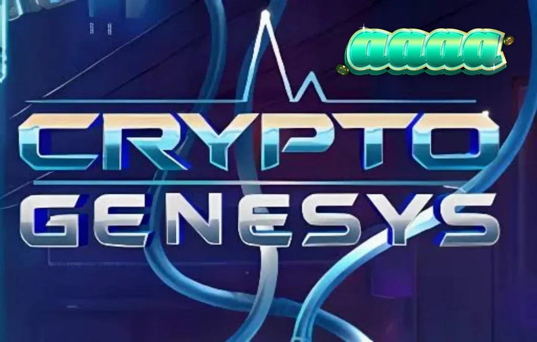 Cyberpunk neon city interface ng Crypto Genesys slot